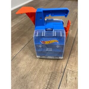 Hot Wheels Track Builder Stunt Builder Car Launcher Blue Orange Kids Toy